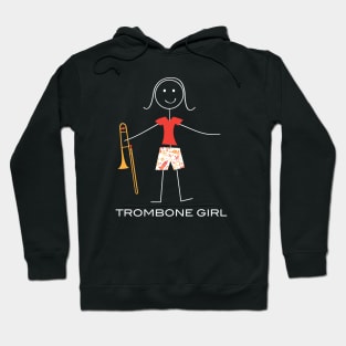 Funny Womens Trombone Girl Hoodie